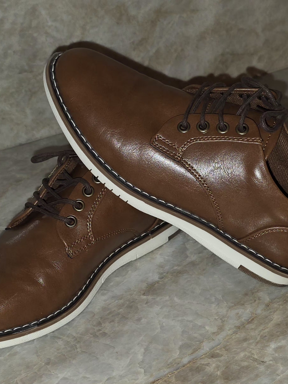 Steve Madden Kids Oxford Dress Shoes - Cognac Brown